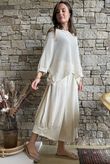 Conrad Grunge Loose Cotton Knit Panna Cotta